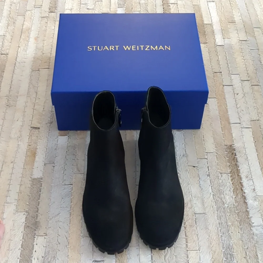 Stuart Weitzman Maelie Black Sport Suede Boots - Picture 8 of 10